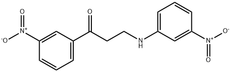 1-(3-nitrophenyl)-3-[(3-nitrophenyl)amino]propan-1-one 结构式