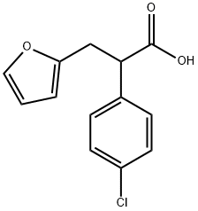 α-(p-Chlorophenyl)-2-furanpropionic acid 结构式