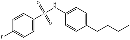 N-(4-BUTYLPHENYL)-4-FLUOROBENZENESULFONAMIDE 结构式