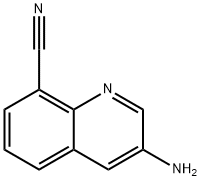 3-氨基喹啉-8-甲腈 结构式