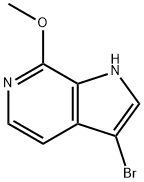 3-溴-7-甲氧基-1H-吡咯并[2,3-C]吡啶 结构式