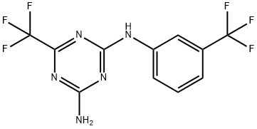 N-[4-amino-6-(trifluoromethyl)-1,3,5-triazin-2-yl]-N-[3-(trifluoromethyl)phenyl]amine 结构式