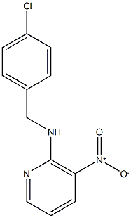 N-[(4-chlorophenyl)methyl]-3-nitropyridin-2-amine 结构式