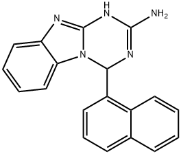 4-(naphthalen-1-yl)-1,4-dihydro[1,3,5]triazino[1,2-a]benzimidazol-2-amine 结构式