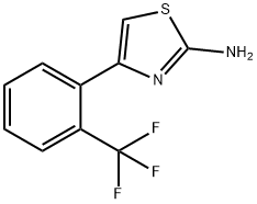 4-[2-(三氟甲基)苯基]-1,3-噻唑-2-胺 结构式