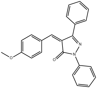 (4Z)-4-[(4-methoxyphenyl)methylidene]-1,3-diphenyl-4,5-dihydro-1H-pyrazol-5-one 结构式