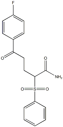 5-(4-氟苯基)-5-氧亚基-2-(苯磺酰)戊酰胺 结构式