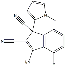 3-amino-4-fluoro-1-(1-methyl-1H-pyrrol-2-yl)-1H-indene-1,2-dicarbonitrile 结构式