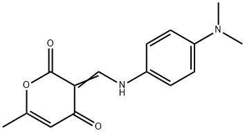 (3Z)-3-({[4-(dimethylamino)phenyl]amino}methylidene)-6-methyl-3,4-dihydro-2H-pyran-2,4-dione 结构式