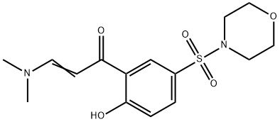 (2E)-3-(dimethylamino)-1-[2-hydroxy-5-(morpholine-4-sulfonyl)phenyl]prop-2-en-1-one 结构式