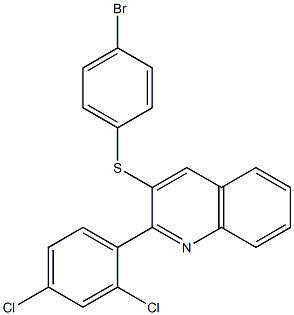 4-bromophenyl 2-(2,4-dichlorophenyl)-3-quinolinyl sulfide 结构式