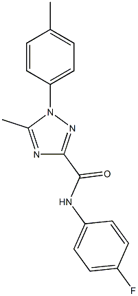 N-(4-fluorophenyl)-5-methyl-1-(4-methylphenyl)-1H-1,2,4-triazole-3-carboxamide 结构式