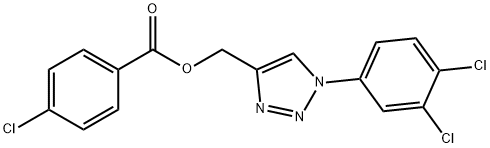 [1-(3,4-dichlorophenyl)-1H-1,2,3-triazol-4-yl]methyl 4-chlorobenzoate 结构式