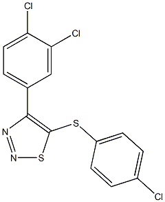 4-chlorophenyl 4-(3,4-dichlorophenyl)-1,2,3-thiadiazol-5-yl sulfide 结构式