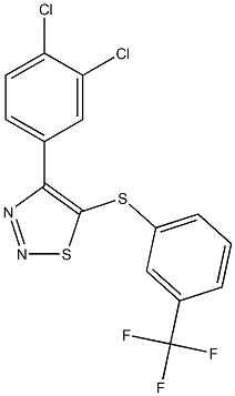 4-(3,4-dichlorophenyl)-1,2,3-thiadiazol-5-yl 3-(trifluoromethyl)phenyl sulfide 结构式