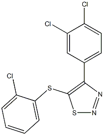 2-chlorophenyl 4-(3,4-dichlorophenyl)-1,2,3-thiadiazol-5-yl sulfide 结构式