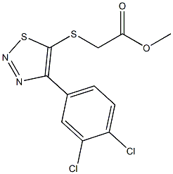 methyl 2-{[4-(3,4-dichlorophenyl)-1,2,3-thiadiazol-5-yl]sulfanyl}acetate 结构式