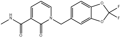 1-[(2,2-difluoro-2H-1,3-benzodioxol-5-yl)methyl]-N-methyl-2-oxo-1,2-dihydropyridine-3-carboxamide 结构式