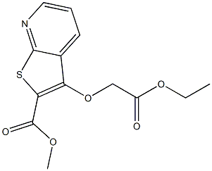 methyl 3-(2-ethoxy-2-oxoethoxy)thieno[2,3-b]pyridine-2-carboxylate 结构式