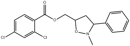 (2-methyl-3-phenyl-1,2-oxazolidin-5-yl)methyl 2,4-dichlorobenzoate 结构式