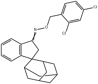 (3'E)-N-[(2,4-dichlorophenyl)methoxy]-2',3'-dihydrospiro[adamantane-2,1'-indene]-3'-imine 结构式