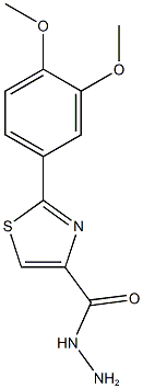 2-(3,4-dimethoxyphenyl)-1,3-thiazole-4-carbohydrazide 结构式