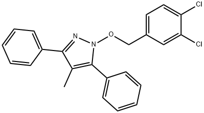 1-[(3,4-dichlorophenyl)methoxy]-4-methyl-3,5-diphenyl-1H-pyrazole 结构式