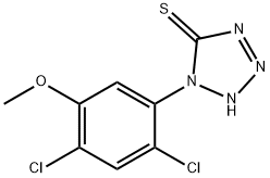 1-(2,4-dichloro-5-methoxyphenyl)-1H-1,2,3,4-tetrazole-5-thiol 结构式