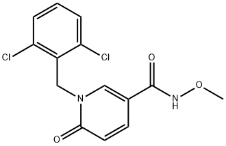 1-[(2,6-dichlorophenyl)methyl]-N-methoxy-6-oxo-1,6-dihydropyridine-3-carboxamide 结构式