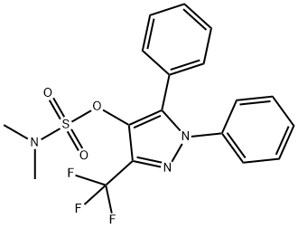 1,5-diphenyl-3-(trifluoromethyl)-1H-pyrazol-4-yl-N,N-dimethylsulfamate 结构式