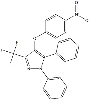 4-(4-nitrophenoxy)-1,5-diphenyl-3-(trifluoromethyl)-1H-pyrazole 结构式