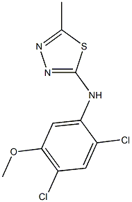 N-(2,4-dichloro-5-methoxyphenyl)-5-methyl-1,3,4-thiadiazol-2-amine 结构式