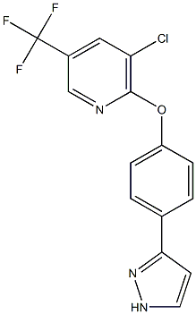 3-chloro-5-(trifluoromethyl)-2-pyridinyl 4-(1H-pyrazol-3-yl)phenyl ether 结构式