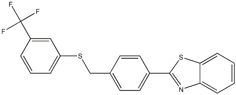 2-[4-({[3-(trifluoromethyl)phenyl]sulfanyl}methyl)phenyl]-1,3-benzothiazole 结构式