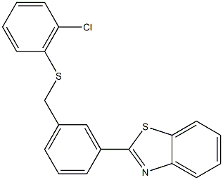 2-(3-{[(2-chlorophenyl)sulfanyl]methyl}phenyl)-1,3-benzothiazole 结构式