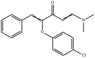 (1Z,4E)-2-(4-chlorophenoxy)-5-(dimethylamino)-1-phenylpenta-1,4-dien-3-one 结构式