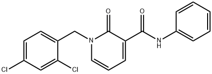 1-[(2,4-dichlorophenyl)methyl]-2-oxo-N-phenyl-1,2-dihydropyridine-3-carboxamide 结构式