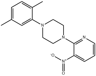 1-(2,5-dimethylphenyl)-4-(3-nitropyridin-2-yl)piperazine 结构式