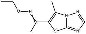 (E)-ethoxy(1-{6-methyl-[1,2,4]triazolo[3,2-b][1,3]thiazol-5-yl}ethylidene)amine 结构式