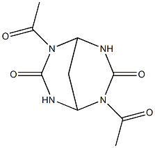 2,6-diacetyl-2,4,6,8-tetraazabicyclo[3.3.1]nonane-3,7-dione 结构式