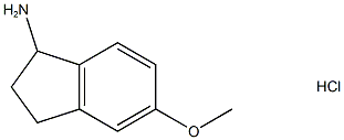 1H-Inden-1-amine, 2,3-dihydro-5-methoxy-, hydrochloride (1:1) 结构式