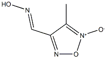 1,2,5-Oxadiazole-3-carboxaldehyde, 4-methyl-, oxime, 5-oxide, [C(E)]- (9CI) 结构式