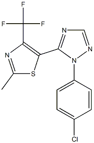 1-(4-chlorophenyl)-5-[2-methyl-4-(trifluoromethyl)-1,3-thiazol-5-yl]-1H-1,2,4-triazole 结构式