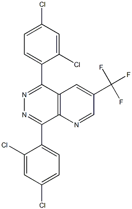 5,8-bis(2,4-dichlorophenyl)-3-(trifluoromethyl)pyrido[2,3-d]pyridazine 结构式
