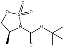 (S)-TERT-BUTYL 4-METHYL-1,2,3-OXATHIAZOLIDINE-3-CARBOXYLATE 2,2-DIOXIDE 结构式