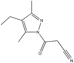 1H-Pyrazole,1-(cyanoacetyl)-4-ethyl-3,5-dimethyl-(9CI) 结构式