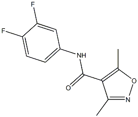 4-Isoxazolecarboxamide,N-(3,4-difluorophenyl)-3,5-dimethyl-(9CI) 结构式
