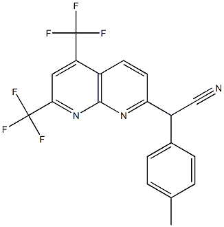 1,8-Naphthyridine-2-acetonitrile,alpha-(4-methylphenyl)-5,7-bis(trifluoromethyl)-(9CI) 结构式