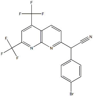 1,8-Naphthyridine-2-acetonitrile,alpha-(4-bromophenyl)-5,7-bis(trifluoromethyl)-(9CI) 结构式