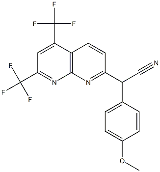 1,8-Naphthyridine-2-acetonitrile,alpha-(4-methoxyphenyl)-5,7-bis(trifluoromethyl)-(9CI) 结构式